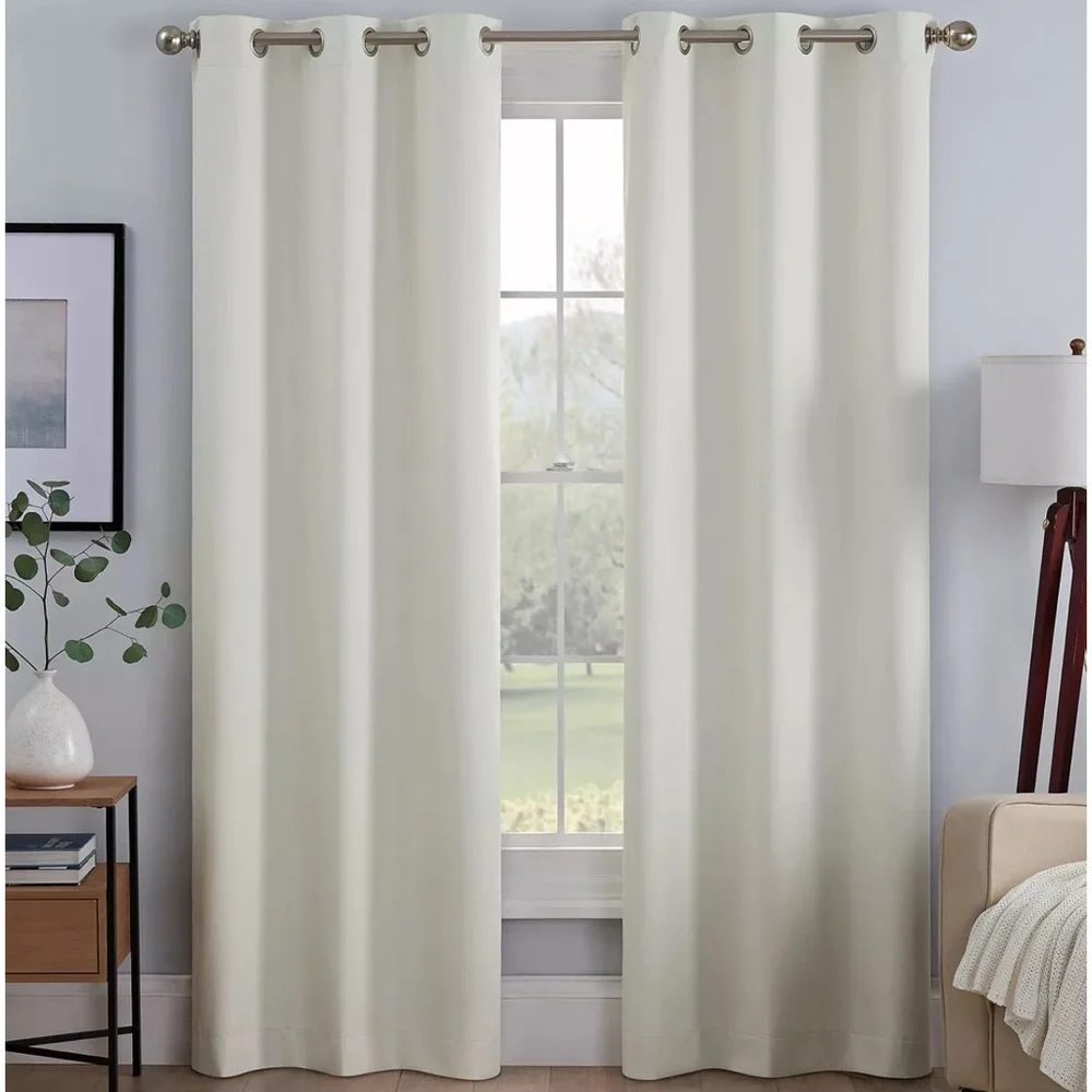 🥰🥰Eclipse Kylie Energy Saving Blackout Grommet Top Set of 2 Curtain Panels🥰🥰